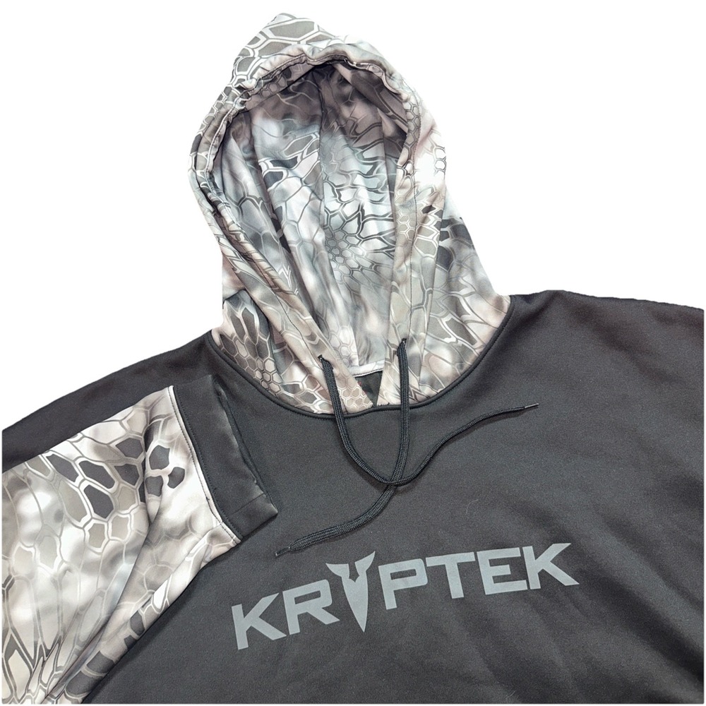 Kryptek Raid Hoodie Mens 3XL Black Spartan Logo Tactical Hunting Camo EAC